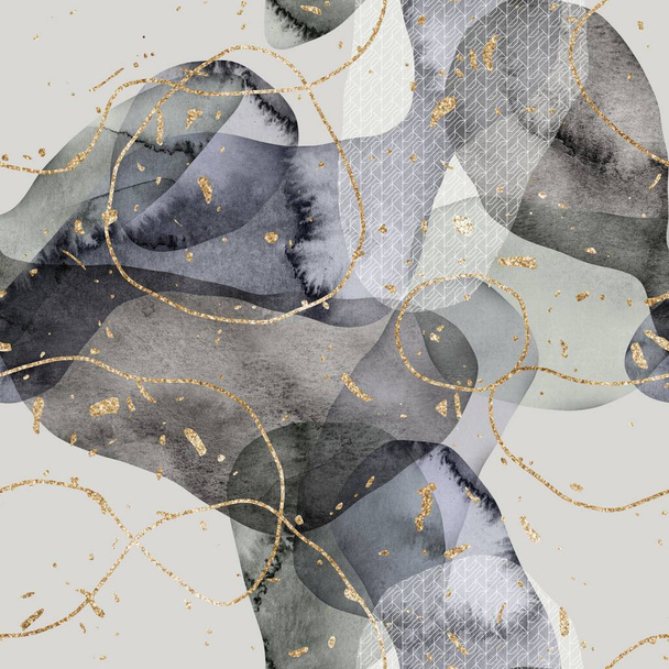 Безшовна мінімалістична абстрактна фарба та золоті плями
 - Фото, зображення