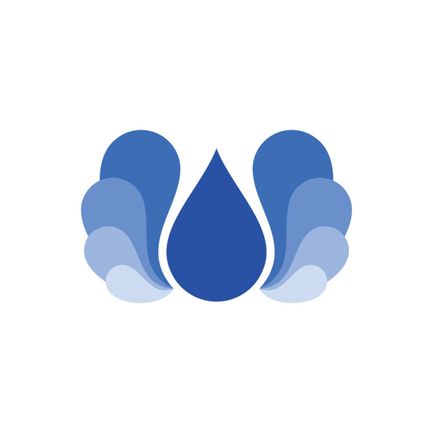 Víz fröccsenés logó design vektor - Vektor, kép
