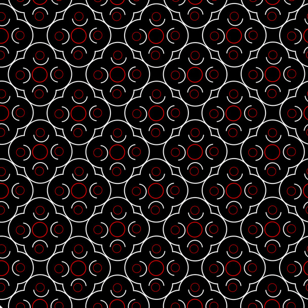 ρετρό φόντο με γεωμετρικά σχήματα σε κόκκινο, μαύρο και άσπρο - Φωτογραφία, εικόνα