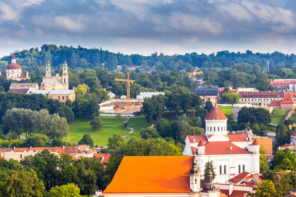 Aerial view on Vilnius, the capital of Lithuania. - 写真・画像