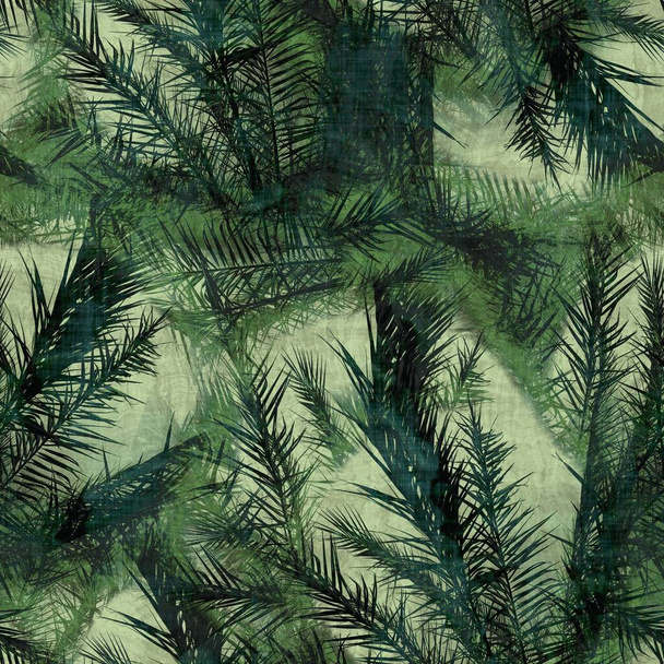 Verde palma tropicale foglie modello senza soluzione di continuità - Foto, immagini