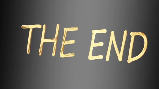 The end golden text. Motion animation  - Footage, Video