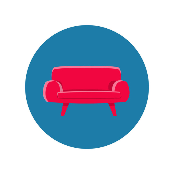 Sofa icon.Cartoon isoliert auf weißem Hintergrund Sofa . - Foto, Bild