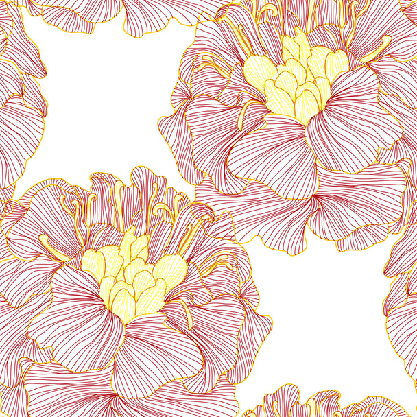 Elegant seamless pattern with marigold flowers, design elements. Floral  pattern for invitations, cards, print, gift wrap, manufacturing, textile, fabric, wallpapers - Vecteur, image
