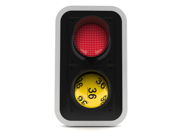 Lotto koule uvnitř červené semaforu - Fotografie, Obrázek