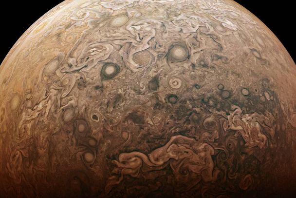 暗い背景の惑星木星。NASAによって提供されたこの画像の要素。高品質の写真 - 写真・画像