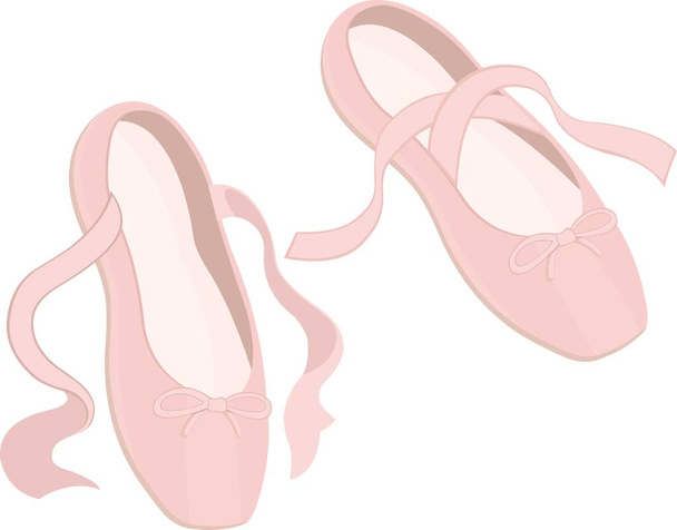 Vector emoticon illustration of pair of ballet shoes - Vector, Image