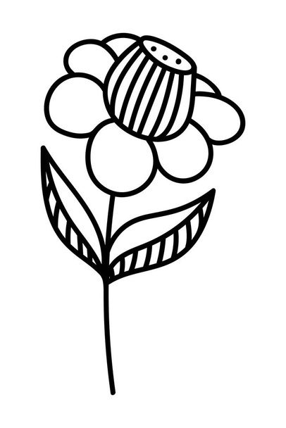 BEAUTIFUL FLOWER ON A WHITE BACKGROUND IN VECTOR - Vektor, obrázek