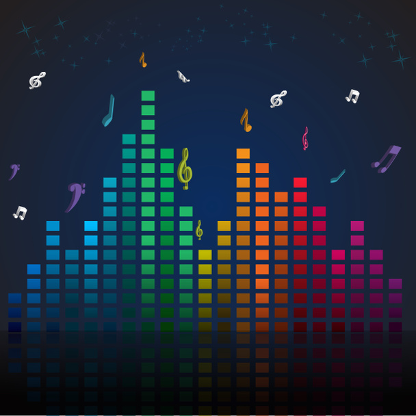 kleurrijke music-geluidskaart - Foto, afbeelding