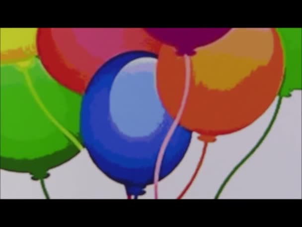 Wszystkiego najlepszego z balonami powietrznymi - Materiał filmowy, wideo
