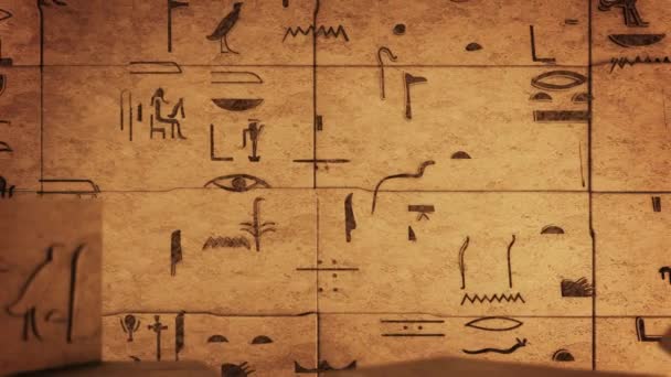 Egypt, Hieroglyphics, Middle East, Archaeology, Old Ruin, Ancient Civilization, Tomb, Pyramid, Pyramid Shape, - Footage, Video
