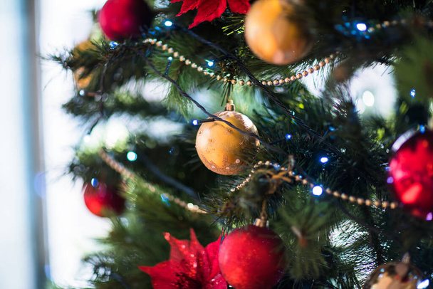 christmas tree and toys backgroun - Photo, image