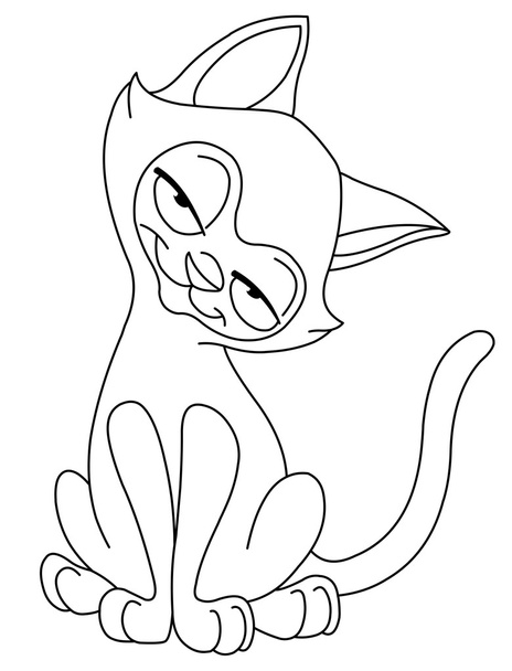輪郭を描かれたシャム猫 - ベクター画像