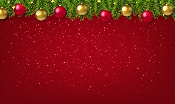 Merry Christmas Happy Poster With Glitter - Vektor, Bild
