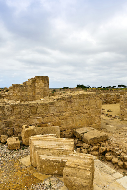 helenistic archeologiczne i miejscu rzymskiej w Pafos na Cyprze. - Zdjęcie, obraz