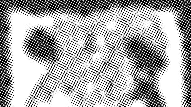 Medio tono de muchos puntos, fondo abstracto generado por computadora, fondo de renderizado 3D con efecto de ilusión óptica - Foto, imagen