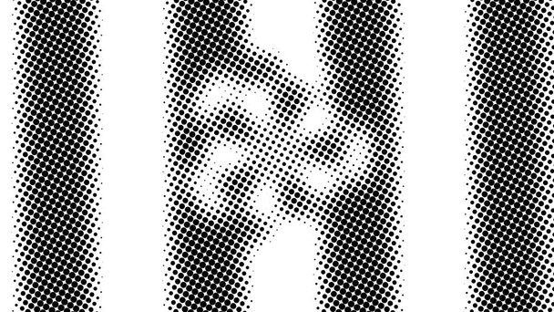 Halve toon van veel stippen, computer gegenereerde abstracte achtergrond, 3D render achtergrond met optische illusie-effect - Foto, afbeelding