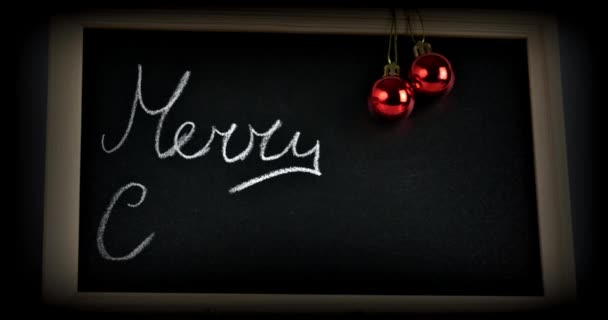 Video scritto Buon Natale su una lavagna - time lapse - stop motion - Filmati, video