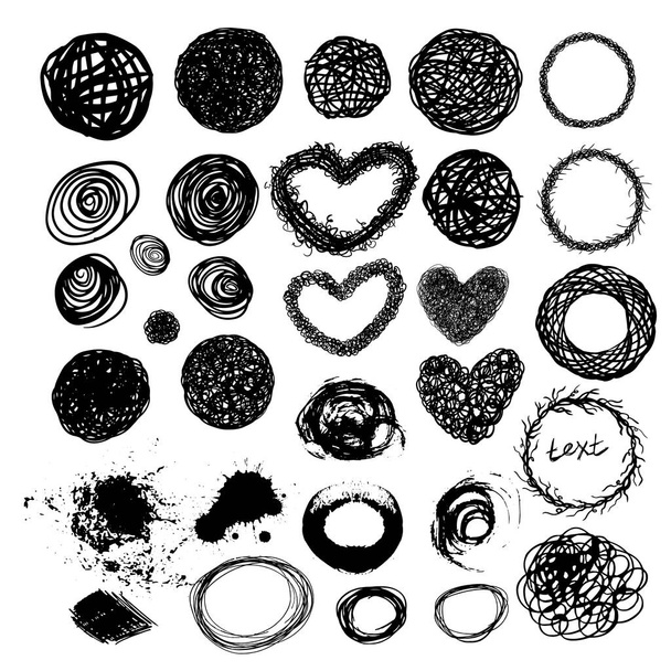 Set of elements from doodle lines. Sketching. Vector illustration - Vector, Image