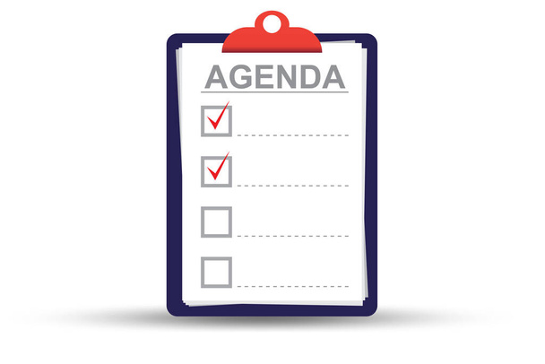 Illustration of agenda in business concept - Photo, Image