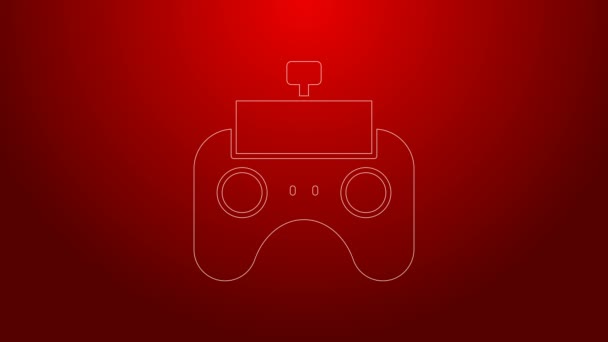 Browser Games - Modern Vector Single Line Design Icon. Image Depicting Red  And Blue Color Window Of A Video Game Connected To Controller On White  Background. Use It For Web Site Presentation