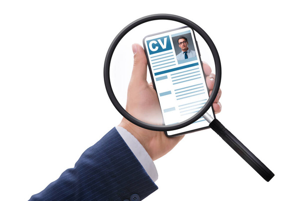 Concepto de contratación y empleo con cv - Foto, Imagen