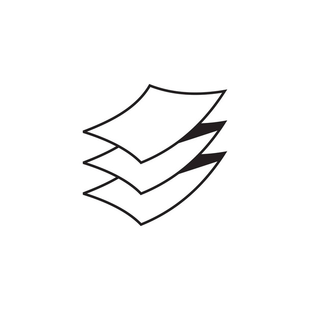 Paper document logo design vector template - Vector, Image