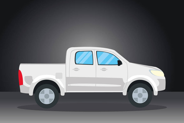 icona del pick-up grigio, design colorato - Vettoriali, immagini