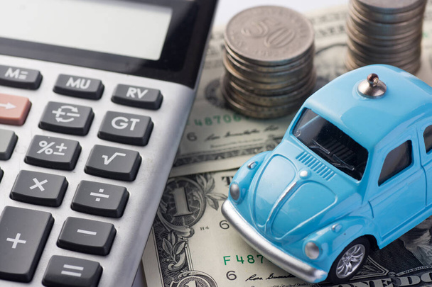The concept of saving money for travel, buy a dream car and car repairs. - Fotó, kép