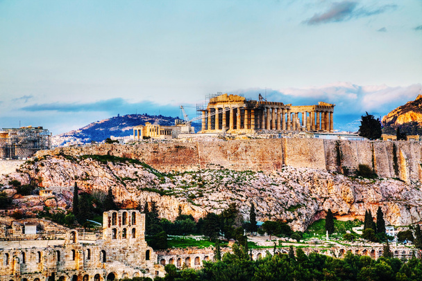 Acropolis in Athens, Greece in the evening - Photo, Image