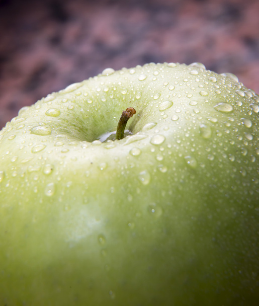 Green apple with water drops - Foto, Imagem
