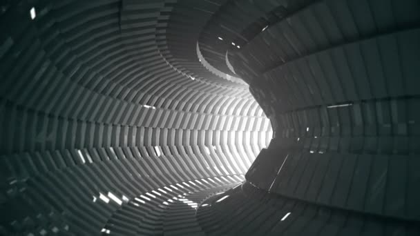 未来的なSFトンネルや宇宙船の内部。ループ可能、フルHD動画の背景. - 映像、動画