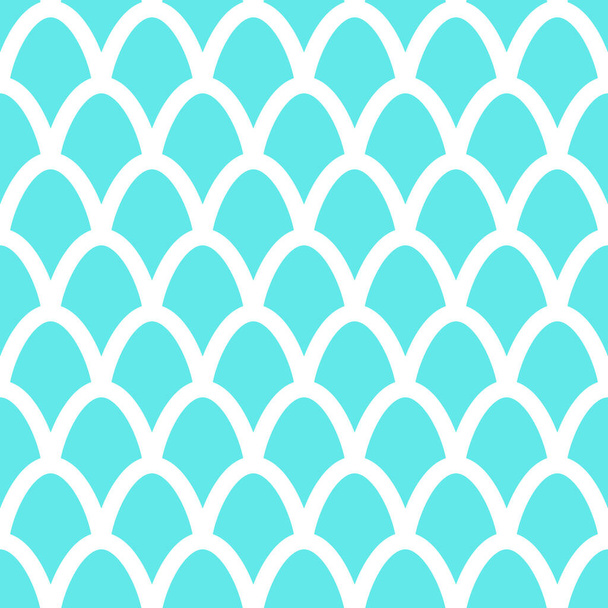 Fischschuppen nahtloses Muster. Meerjungfrau Schwanz Hintergrund - Vektor, Bild