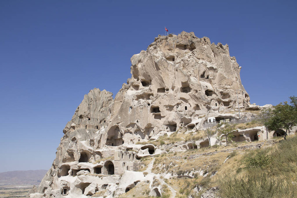 Uchisar, Cave houses in Cappadocia, central Turkey - Foto, afbeelding