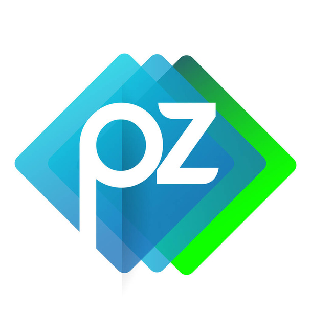 Letter PZ logo with colorful geometric shape, letter combination logo design for creative industry, web, business and company. - Vektor, Bild