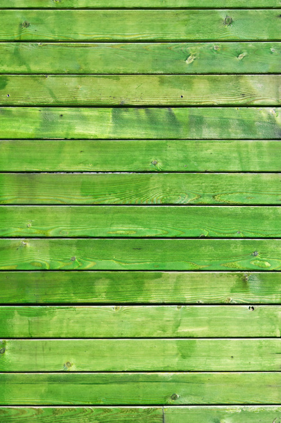 Green painted wooden panels background - Foto, imagen