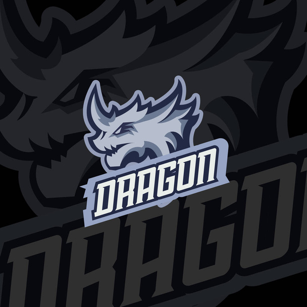 esport Logo Design-Vorlage mit Drachen-Symbol - Vektor, Bild