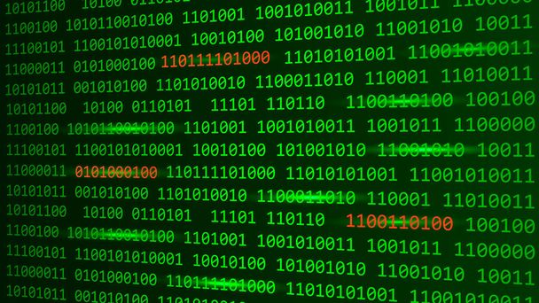 Digitaalinen tausta. Iso data. Hakkerikonsepti. Abstrakti matriisi. Tietokone tuotti monta numeroa. Vektori - Vektori, kuva