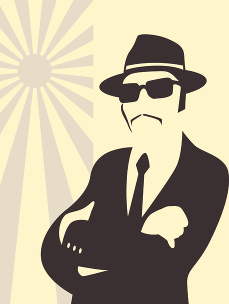 Hat, mustaches and sunglasses - Vecteur, image