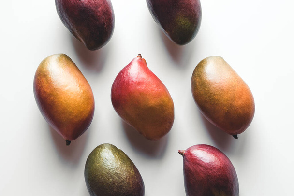 Group of mangos on white background. Healthy food, healthy lifestyle. - Фото, зображення