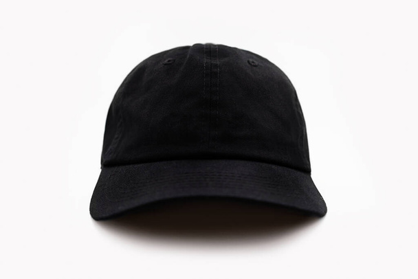 Baseball black cap isolated on white background. This has clipping path. - Фото, зображення