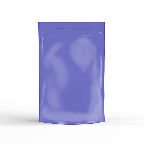 Un paquete púrpura sobre un fondo aislado. - Foto, imagen