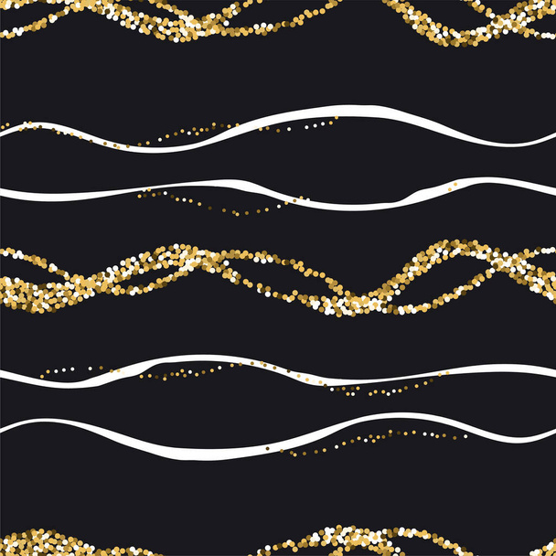 Golden glitter modern seamless pattern. - Vector, Image
