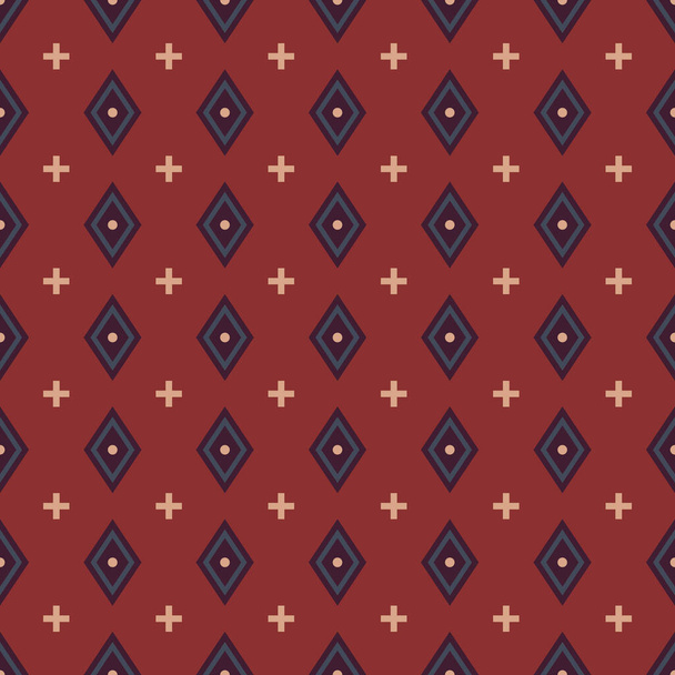 Geometrikus zökkenőmentes minta. Minimális textúra piros színű illusztráció - Vektor, kép