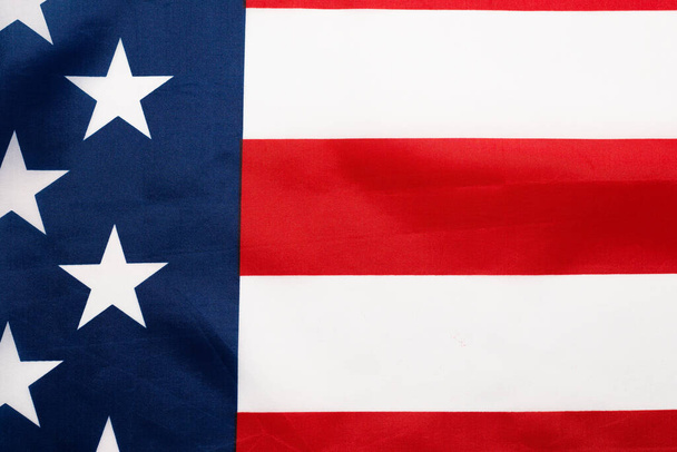 American flag as a background. Top view. - Photo, Image