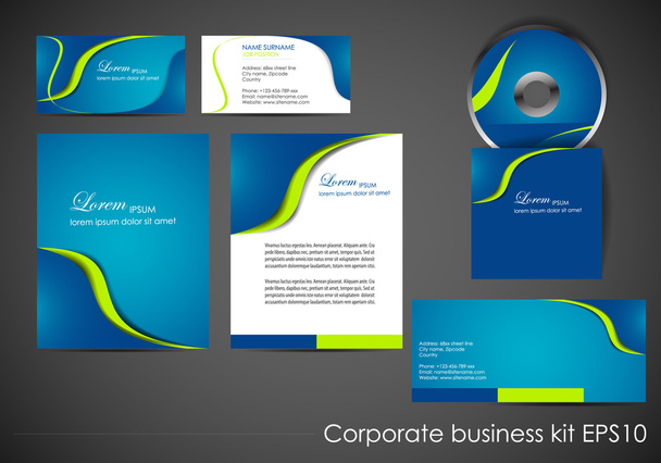 Professional corporate identity kit or business kit - Vector, Image