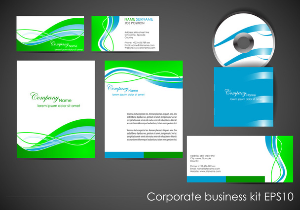 Kit de identidad corporativa profesional o kit de negocios
 - Vector, imagen