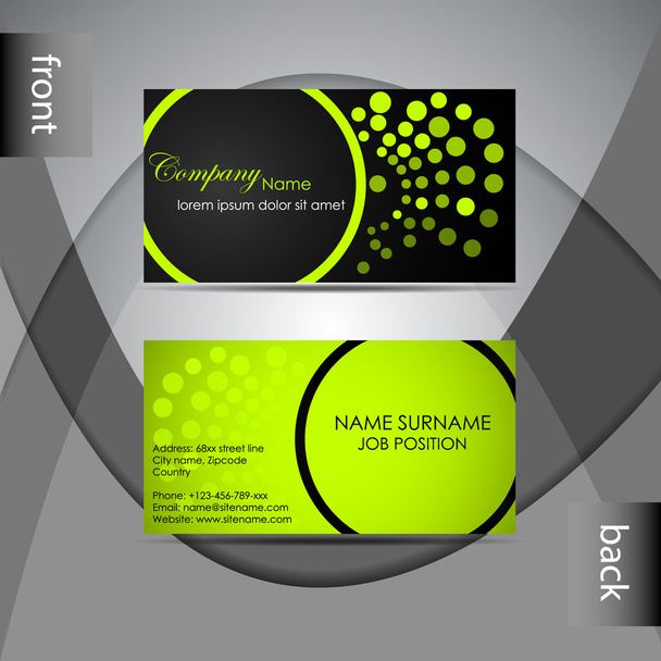 Abstract professional business card template or visiting card set - Vector, Image