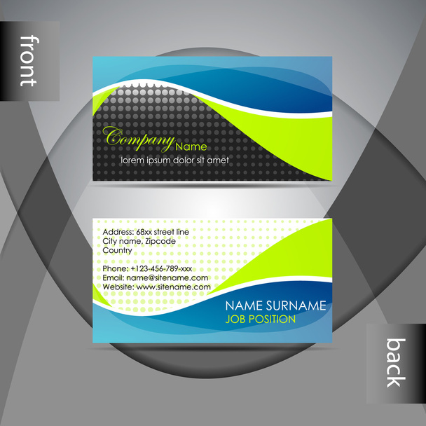 Modelo de cartão de visita profissional abstrato ou conjunto de cartão de visita
 - Vetor, Imagem