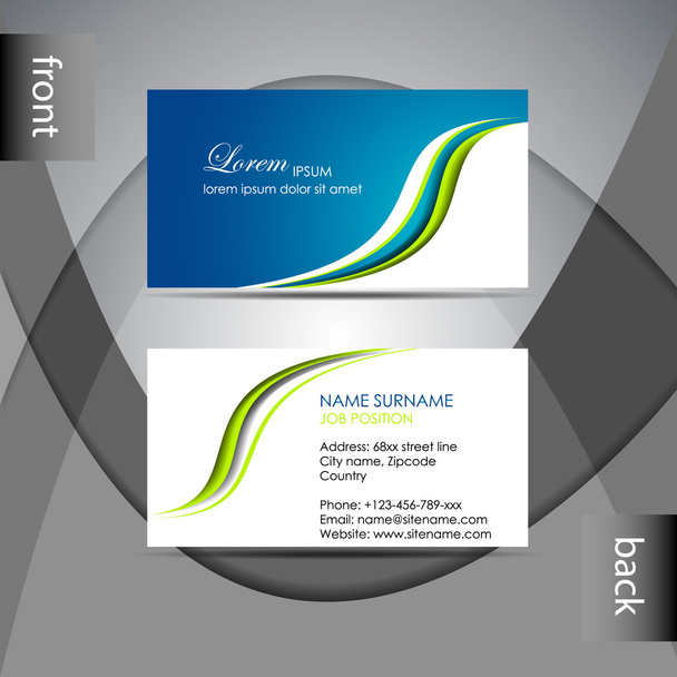 πρότυπο αφηρημένη επαγγελματική επαγγελματική κάρτα ή κάρτα επίσκεψη που - Διάνυσμα, εικόνα